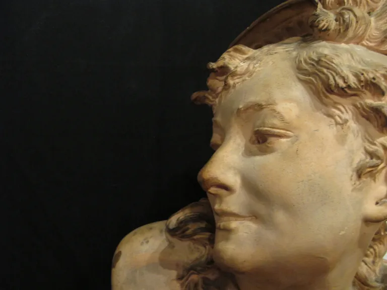Albert-Ernest Carrier-BELLEUSE (1824 - 1887) "​​The Awakening" Bust terracotta