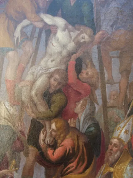 " Descente de croix "  Ecole de Prague XVIIème siècle.