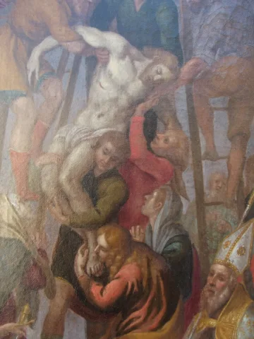 " Descente de croix "  Ecole de Prague XVIIème siècle.