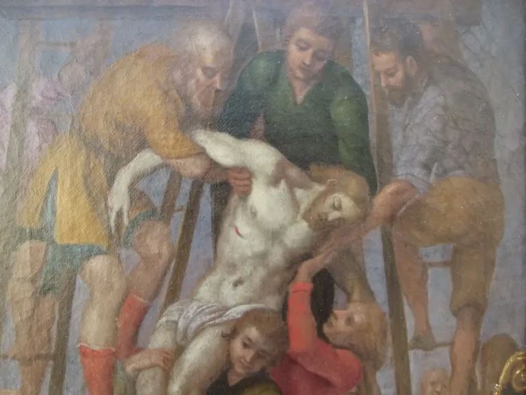 " Descente de croix "  Ecole de Prague XVIIème siècle.