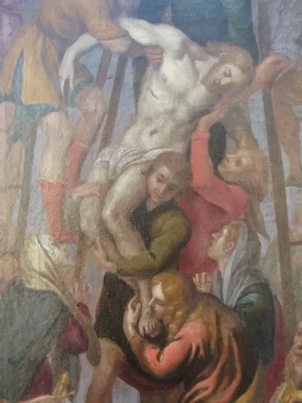" Descente de croix "  Ecole de Prague XVIIème siècle.