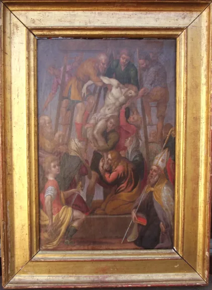 " Descente de croix "  Ecole de Prague XVIIème siècle.