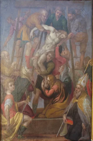 " Descente de croix "  Ecole de Prague XVIIème siècle.