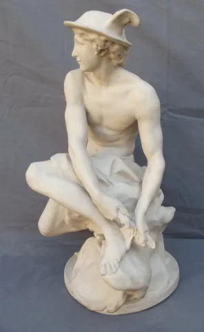 "Mercure attachant ses talonnières" d'après Jean-Baptiste PIGALLE (1714-1785) Edition MOUGIN Nancy 1906