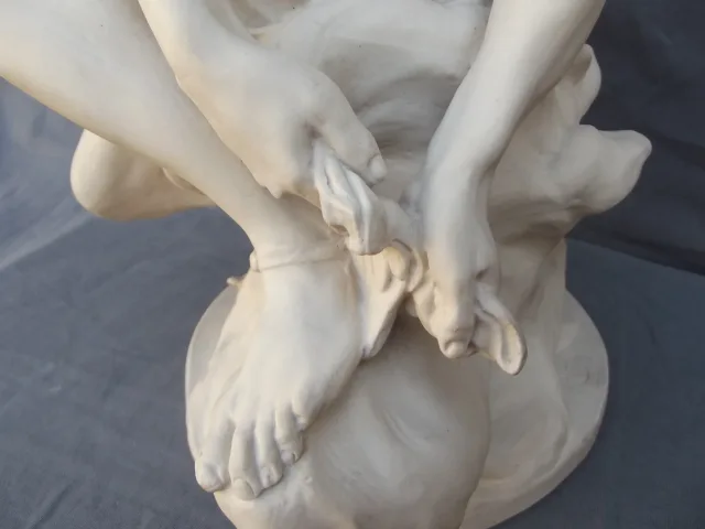 "Mercure attachant ses talonnières" d'après Jean-Baptiste PIGALLE (1714-1785) Edition MOUGIN Nancy 1906
