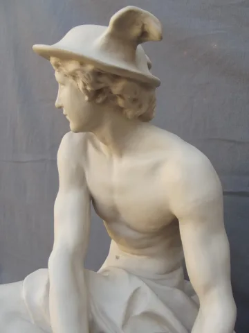 "Mercure attachant ses talonnières" d'après Jean-Baptiste PIGALLE (1714-1785) Edition MOUGIN Nancy 1906