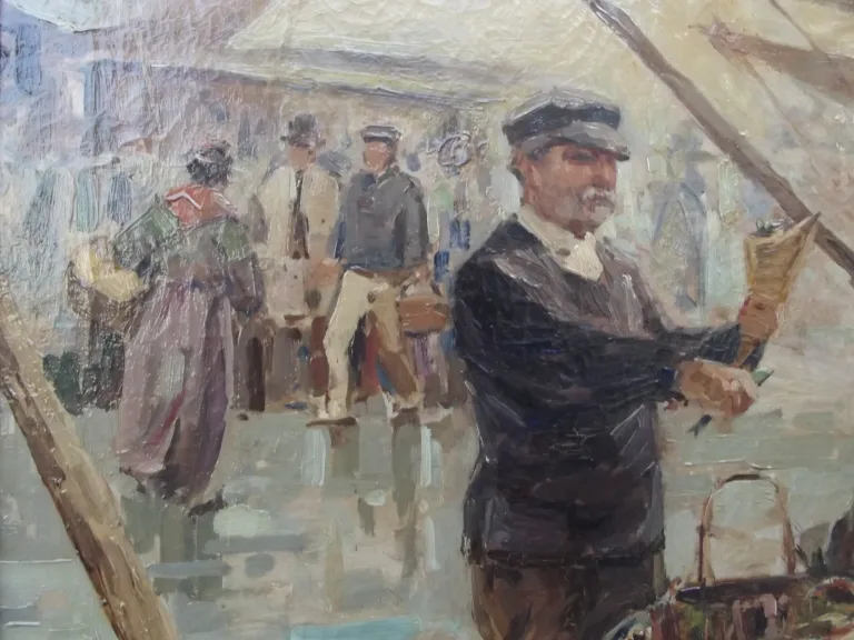 Gustavo PISANI - " Le marché aux poissons à Naples"