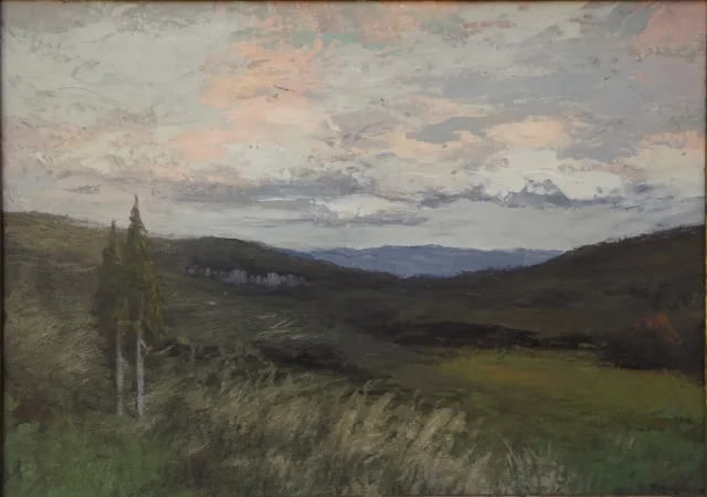 Emmanuel TEMPLEUX (1871-1957)  " Le soir, sur le Jura "