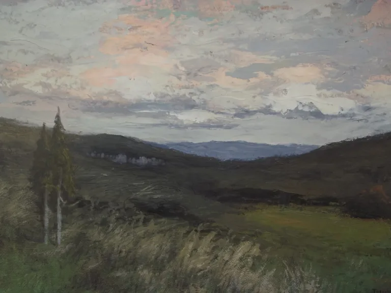 Emmanuel TEMPLEUX (1871-1957)  " Le soir, sur le Jura "