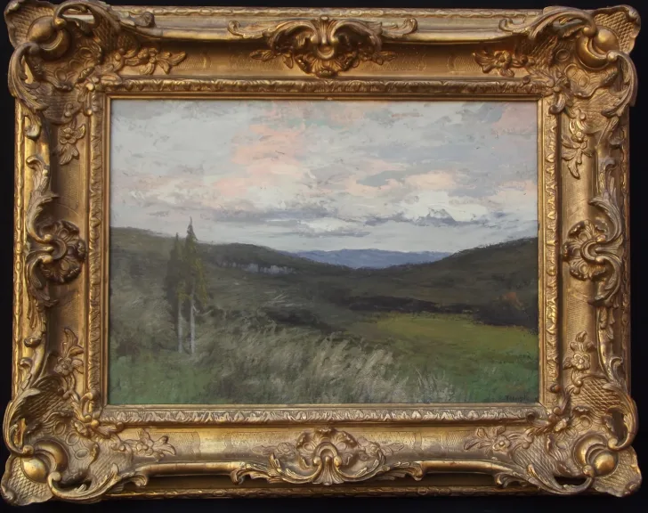 Emmanuel TEMPLEUX (1871-1957)  " Le soir, sur le Jura "