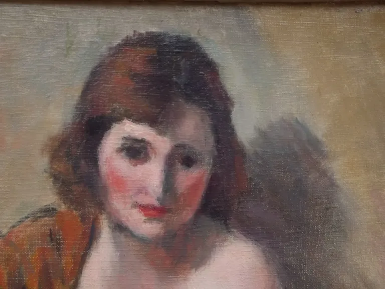 Charles Emmanuel JODELET (Augerans 1883 - Paris 1973) Young woman with guitar