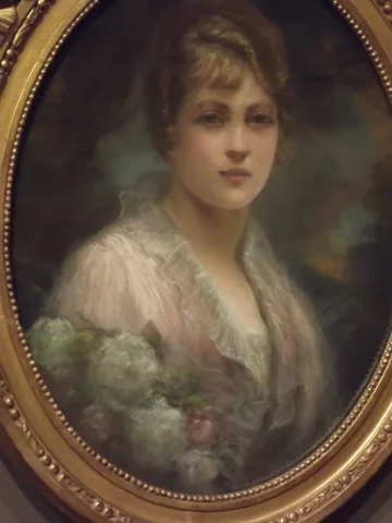 Gabrielle DEBILLEMONT-CHARDON (1860 Dijon-Parijs 1957) Portret van elegant-Pastel