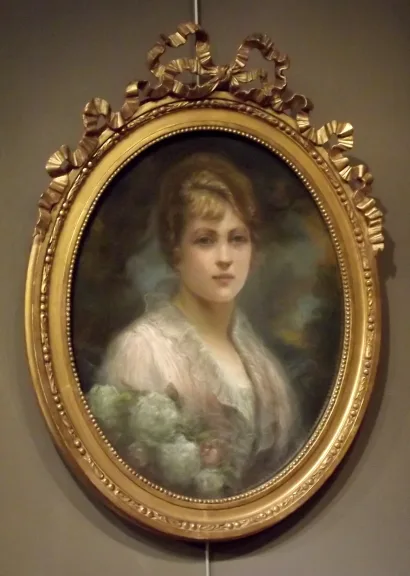 Gabrielle DEBILLEMONT-CHARDON (1860 Dijon-Paris 1957) Porträt des eleganten Pastels