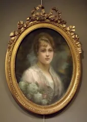 Gabrielle DEBILLEMONT-CHARDON (1860 Dijon-Paris 1957) Porträt des eleganten Pastels