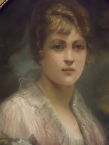 Gabrielle DEBILLEMONT-CHARDON (1860 Dijon-Parijs 1957) Portret van elegant-Pastel