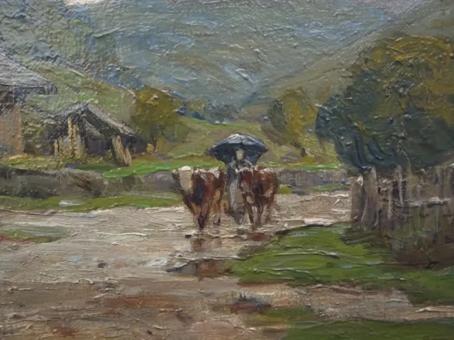 Clovis Frédéric TERRAIRE (Marseille 1858 - Lyon? 1931) "Terug in de regen"