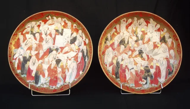 Kutani gerechten paar (Japan) Meiji tijdperk
