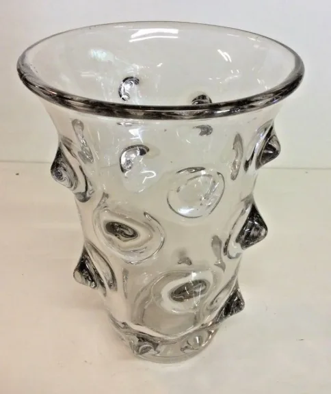 Vase en verre a pic année 60s70s