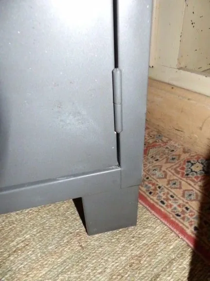 Ancienne console d’atelier en métal   industriel 1950