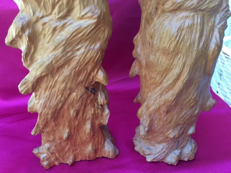 Paire de sages sculptés dans racine Chine  début XXème