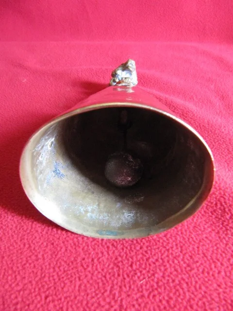 Cloche de table de chasse tête de loup en bronze 19ème