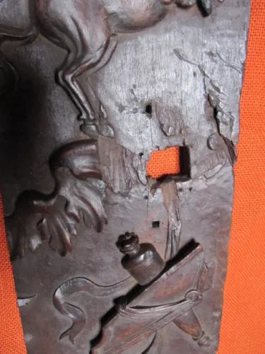 panneau de porte Boiserie décor d'un Cheval ailé (Bellérophon)ou(pégase)18ème