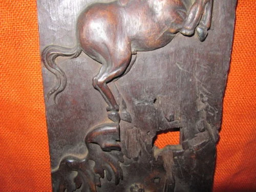 panneau de porte Boiserie décor d'un Cheval ailé (Bellérophon)ou(pégase)18ème