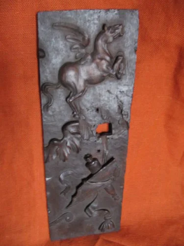panneau de porte Boiserie décor d'un Cheval ailé (Bellérophon)ou(pégase)18ème