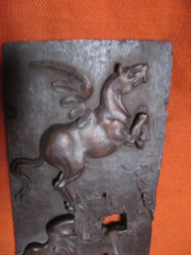 panneau de porte Boiserie décor d'un Cheval ailé (Bellérophon)ou(pégase)18ème