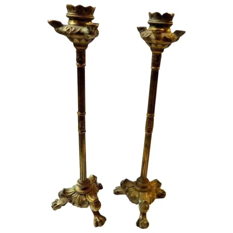 PAREJA DE CANDELEROS ESTILO IMPERIO