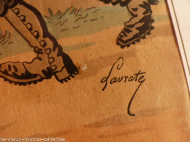 aquarelle de chasse humoristique dessinateur Lavrate (1829-1888)