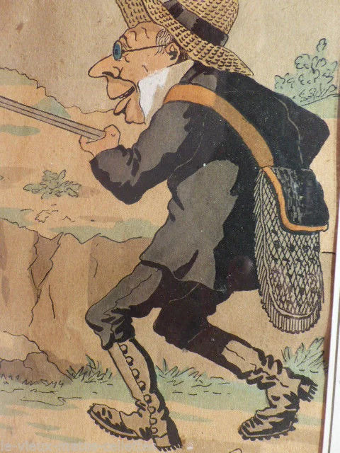aquarelle de chasse humoristique dessinateur Lavrate (1829-1888)