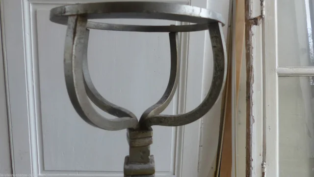 Grands chenets landiers en fer forgé début 20ème