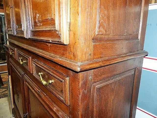 buffet deux corps en chêne 5 portes 19ème