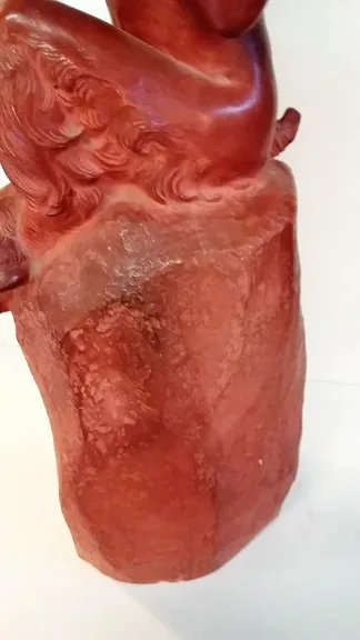 Faune à la flûte de pan par Jean Marie CAMUS (1877-1955) en terre cuite