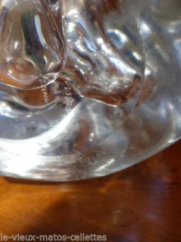 lampe en cristal signé Schneider france année 60