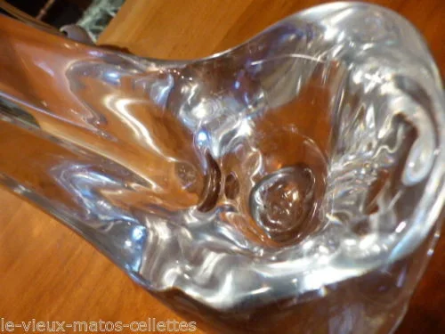 lampe en cristal signé Schneider france année 60