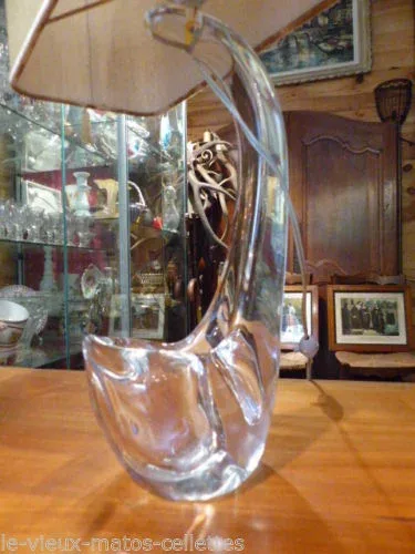 lampe en cristal signé Schneider france année 60