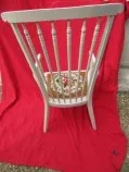 Fauteuil Scandinave de nourrice en hêtre peint art nouveau