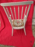 Fauteuil Scandinave de nourrice en hêtre peint art nouveau