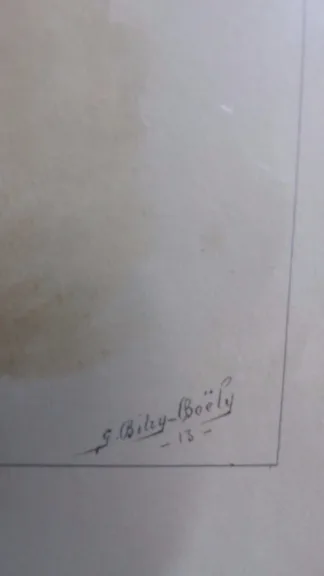 Aquarelle d'un soldat militaire signée de  G. Bitry-Boëly début 20ème