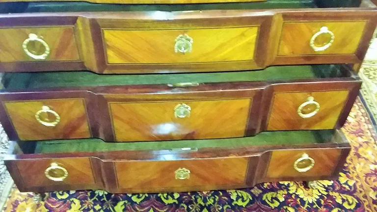 Commode De Style Transition En Marqueterie époque milieu XIXème