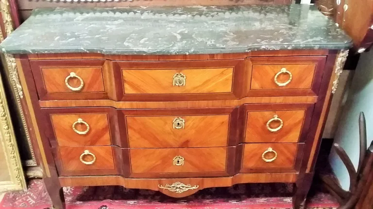 Commode De Style Transition En Marqueterie époque milieu XIXème