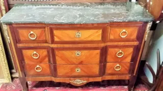 Commode De Style Transition En Marqueterie époque milieu XIXème