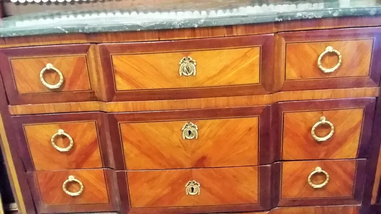 Commode De Style Transition En Marqueterie époque milieu XIXème