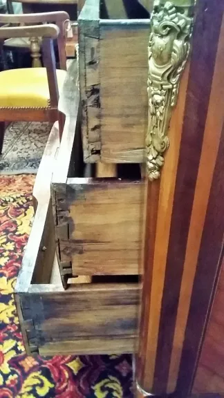 Commode De Style Transition En Marqueterie époque milieu XIXème