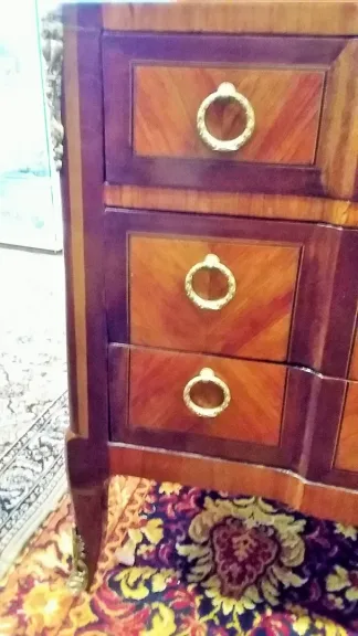 Commode De Style Transition En Marqueterie époque milieu XIXème