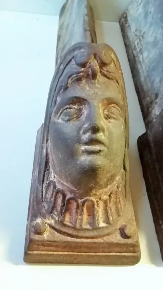 paire de chenets empire en fonte 19ème