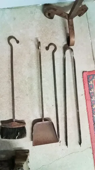 Serviteur en fer forgé début 20ème haut 93 diam 25 cm