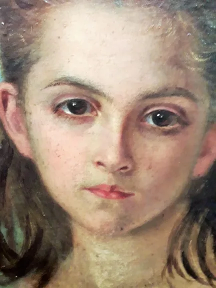Tableau huile sur toile portrait de la vicomtesse de Clerval